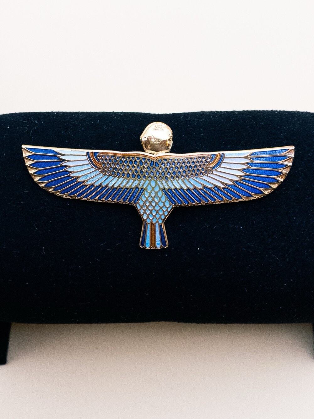 Egyptian Horus God of the Sky TBM Brooch Bird pin AMAZING Condition Vintage